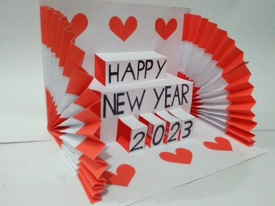 New year card making | Happy new year greeting card making | DIY new year card