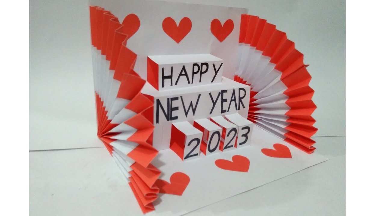 New year card making | Happy new year greeting card making | DIY new year card