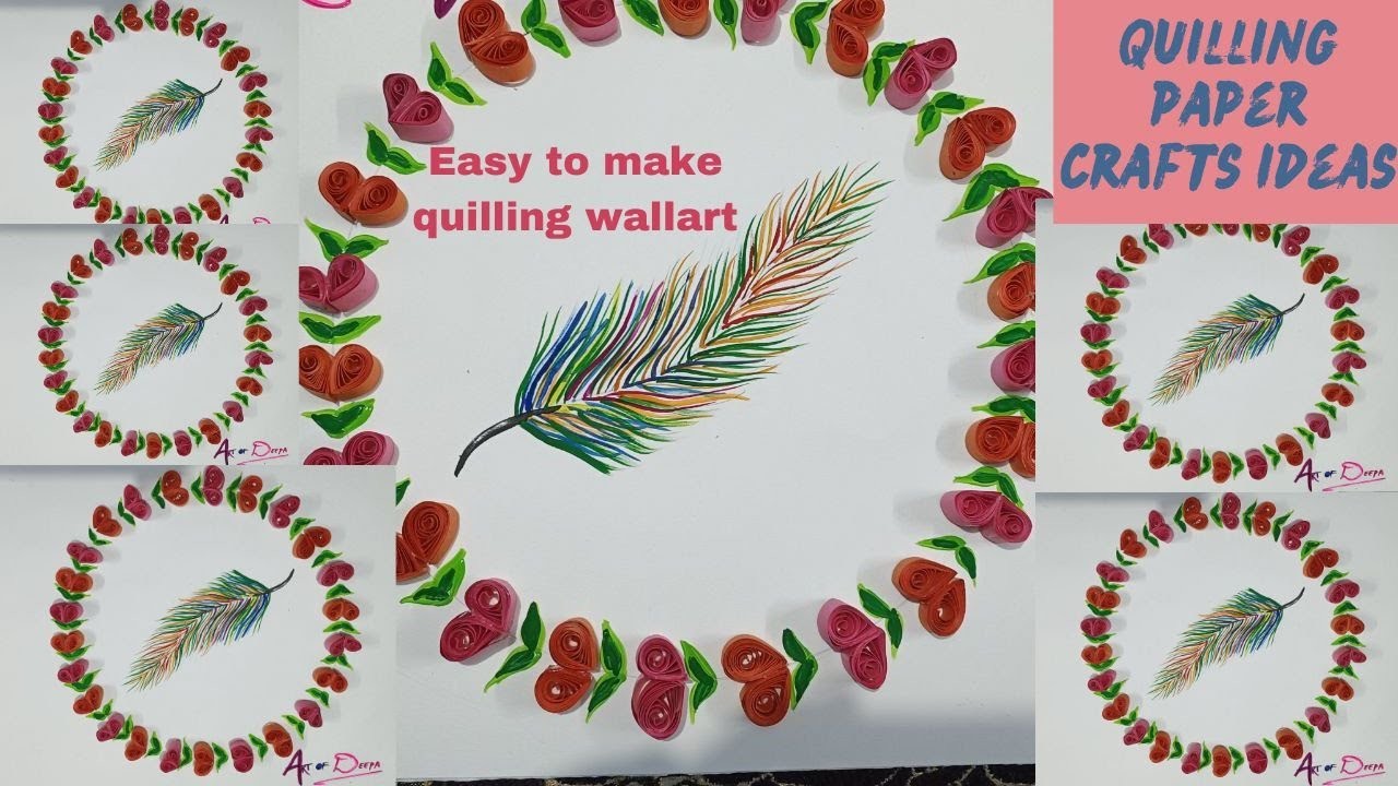 Paper quilling Heart Shapes|| How to make paper quilling HeartShapes Home decoration.