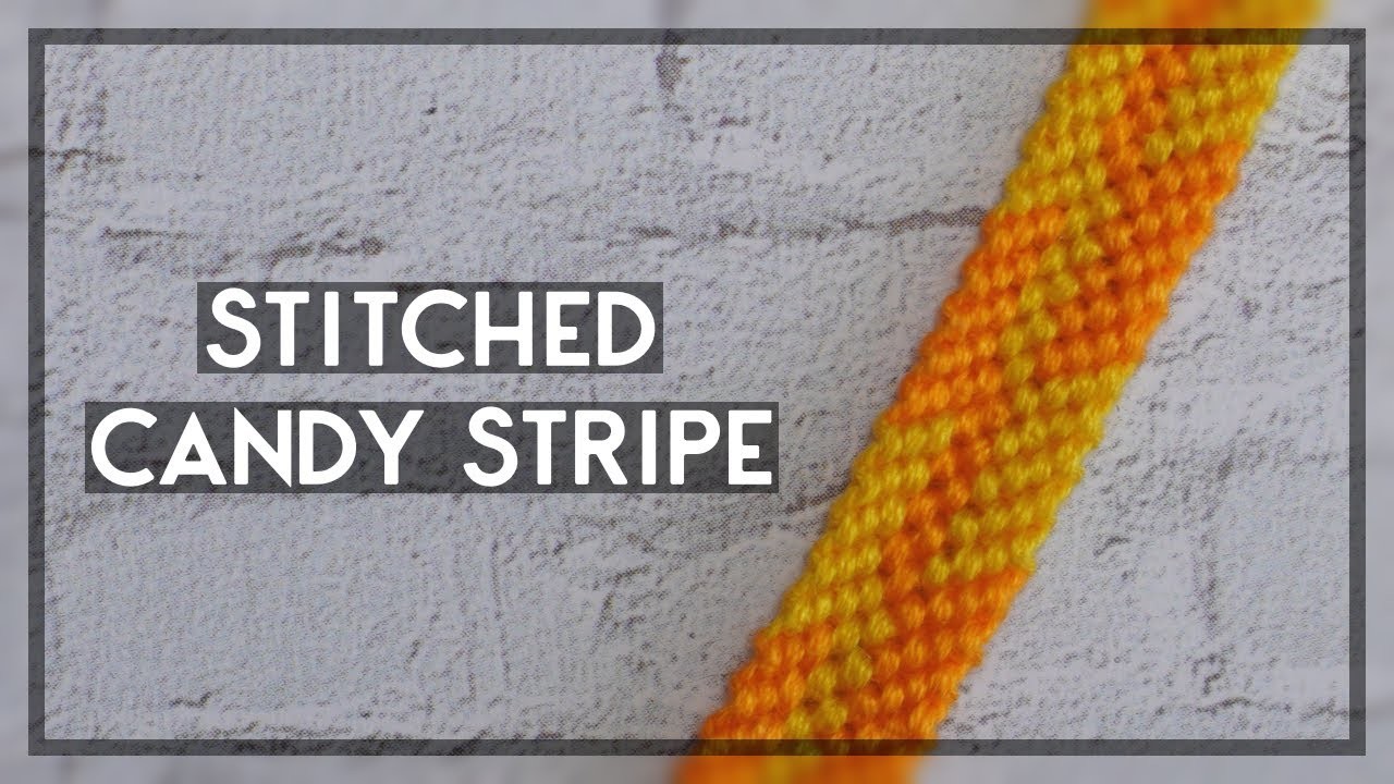 Stitched Candy Stripe Friendship Bracelet Tutorial [CC]