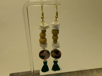 Tassel Cowrie, Puka Shell Tassel Dangle Earrings, Beach, Summer Jewelry Inspired, Boho Earrings