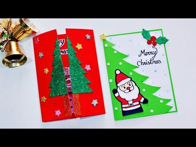 2 Easy and Beautiful Christmas Greetings Card Idea | Merry Christmas Card Idea 2022
