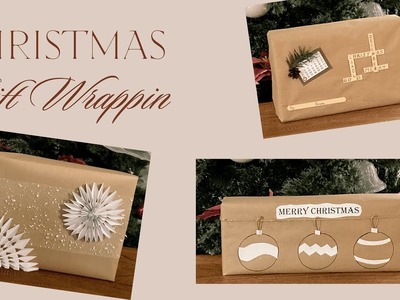 3 AMAZING Christmas gifts wrapping ideas experiments! Snowflake, Crossword, Christmas decoration.