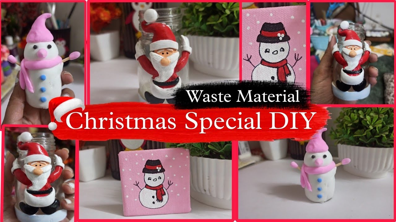 3 Easy Christmas DIY | Christmas DIY From Waste Material | Christmas Decoration Ideas | Clay Art