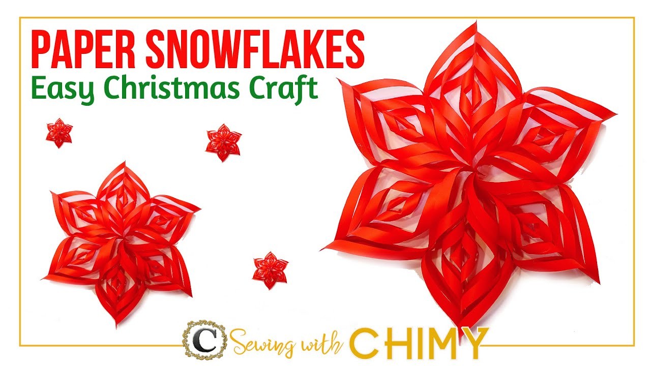 3D Paper Snowflakes | How To Make Easy DIY Christmas Decorations