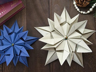 3D Paper Star Ornament | Origami Star for Christmas Decor | I. Sasaki Original