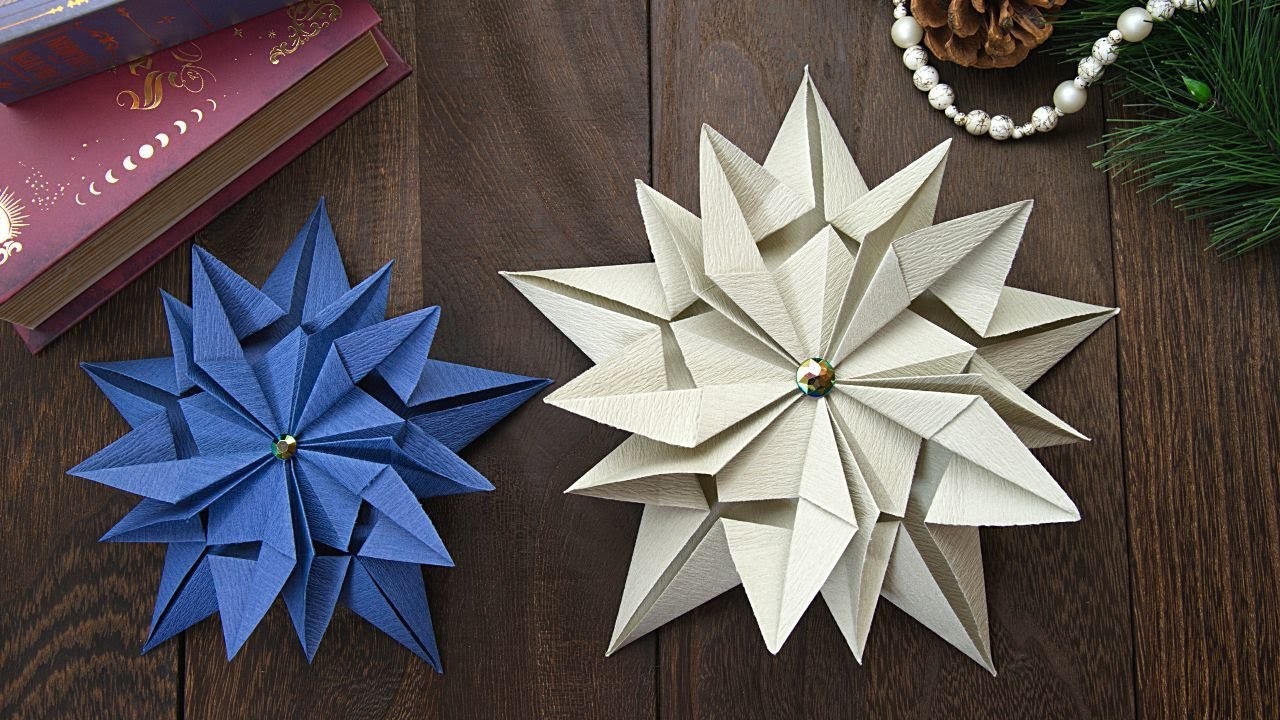 3D Paper Star Ornament | Origami Star for Christmas Decor | I. Sasaki Original