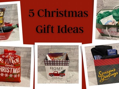 5 Christmas Gift Ideas | Dollar Tree Gift Ideas | Teacher Gift Ideas | 5 Under $5 Challenge