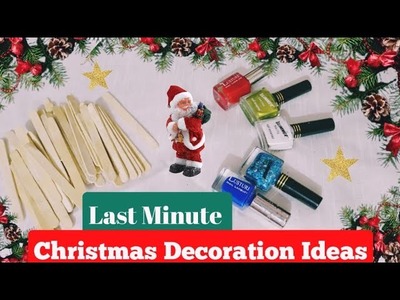 5 Last Minute Christmas Decoration Ideas With Popsicle Stick | Christmas Decoration Ideas|