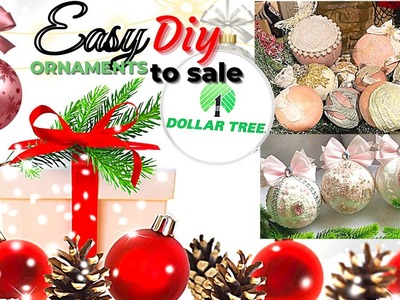 Best Dollar tree diy ornaments to sale! Make money easily! ????IOD Christmas