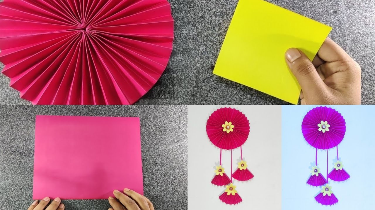 Best paper flower making for home decor | Paper flower for wall hanging | DIY |