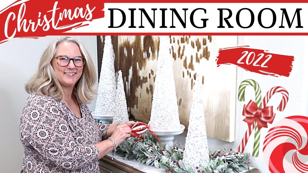 CANDY CANE WONDERLAND ???? DINNING ROOM BUFFET ???? ELEGANT CHRISTMAS DECOR ???? VLOGMAS 2022