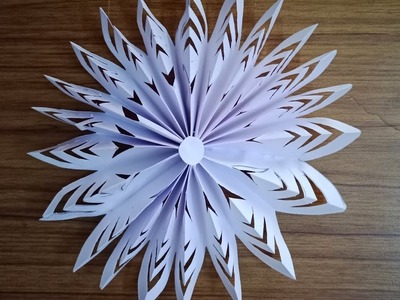Christmas deco - Snowflake.Paper craft.Hand made Chirstmas craft.Step by step.Easy.Beautiful.