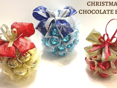 Christmas gift ideas DIY how to make a Christmas ornament Chocolate ball gift for new year