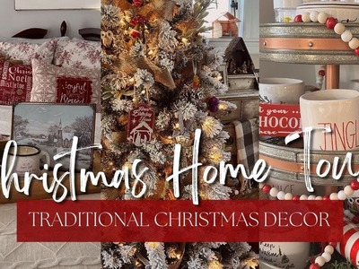 Christmas HOME tour 2022 | Traditional Christmas DECOR | VINTAGE home