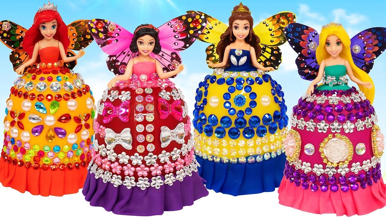 DIY Amazing Butterfly Dresses with Clay for Disney Princesses