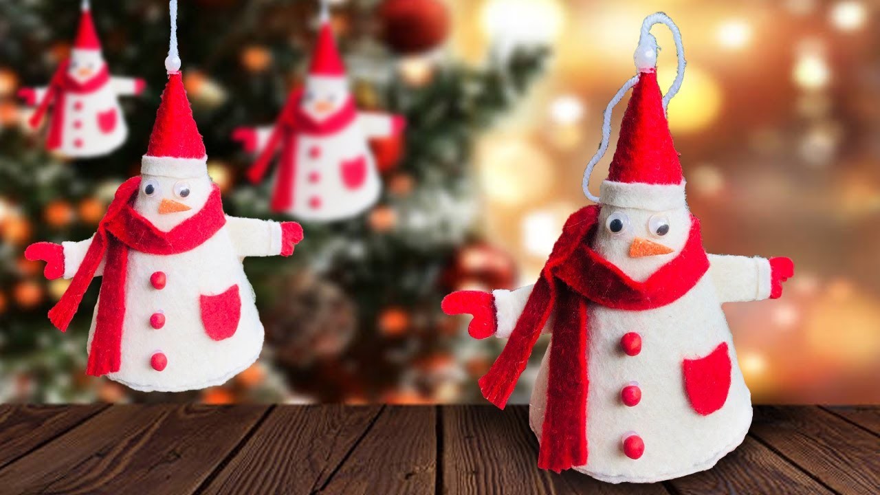 DIY Christmas Felt snowman Craft |Christmas Ornament |  Christmas decorations  #christmasdecor