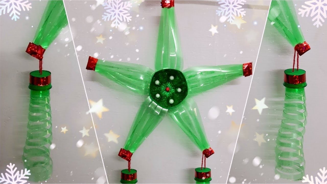 DIY Christmas star making from plastic bottle. ????| Christmas decoration ideas