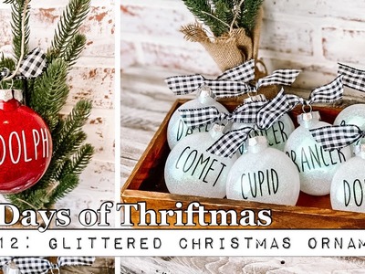 DIY Christmas Tree Ornaments - Day 12: How to make Glittered Christmas Ornaments - Customized Gifts
