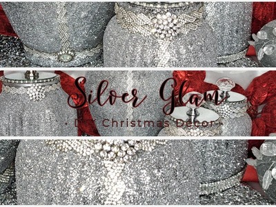 DIY Glam Glitter Vase & Dollar Tree Christmas Décor | Christmas 2022 | Home Décor Luxe Club