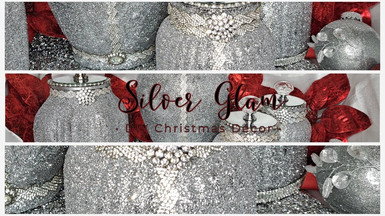 DIY Glam Glitter Vase & Dollar Tree Christmas Décor | Christmas 2022 | Home Décor Luxe Club