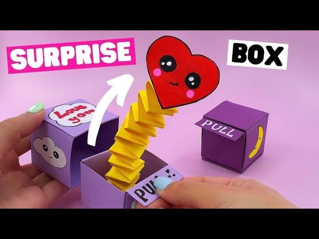 DIY - POP OUT Surprise Box | Surprise Gift Box Idea | POP UP Box | Pull Out Gift Box