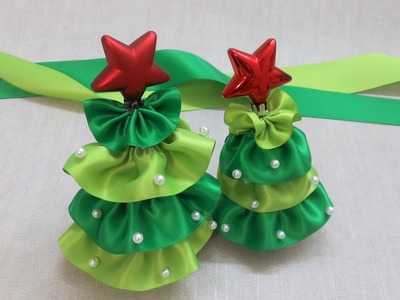 DIY Ribbon Flowers Christmas - How to Make a Ribbon Christmas Decoration – Christmas Tree Décor