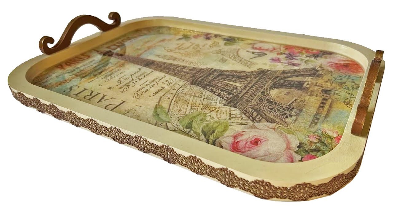 DIY WOODEN TRAY WITH RESIN. BEAUTIFUL WOODEN TRAY