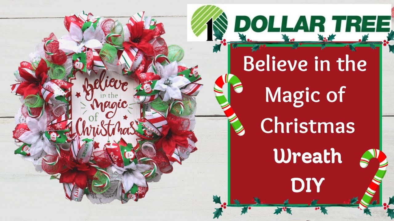 Dollar Tree CHRISTMAS MAGIC WREATH DIY | HOME DECOR Dollar Tree FABRIC DOILY CHRISTMAS WREATH DIY