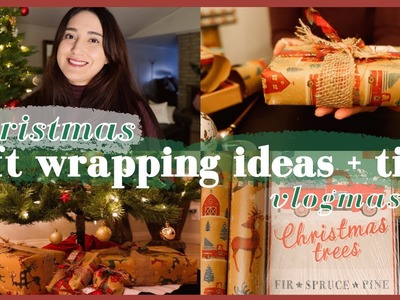 EASY CHRISTMAS GIFT WRAP IDEAS + CHRISTMAS GIFT WRAP WITH ME | VLOGMAS DAY 9