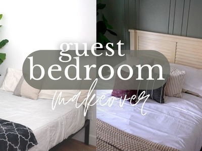 GUEST BEDROOM MAKEOVER || Small Room Transformation #roommakeover