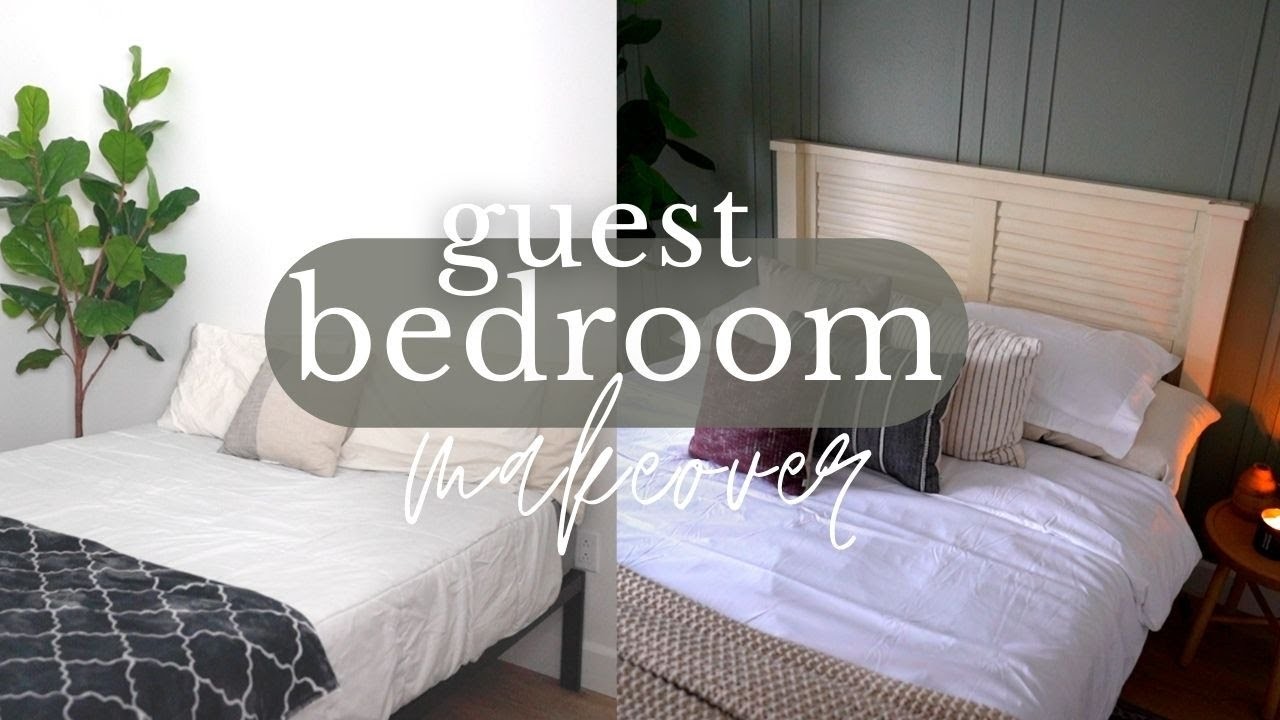GUEST BEDROOM MAKEOVER || Small Room Transformation #roommakeover