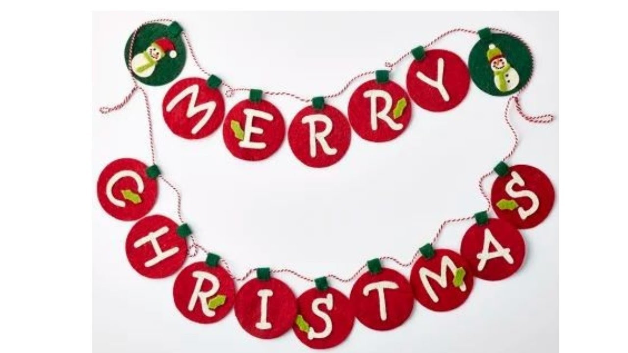 How to make Christmas banner. Diy banner for Christmas decorations ideas