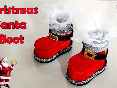 How to make Christmas Santa Boots Out of Plastic Bottle| DIY Christmas decorations.Christmas special