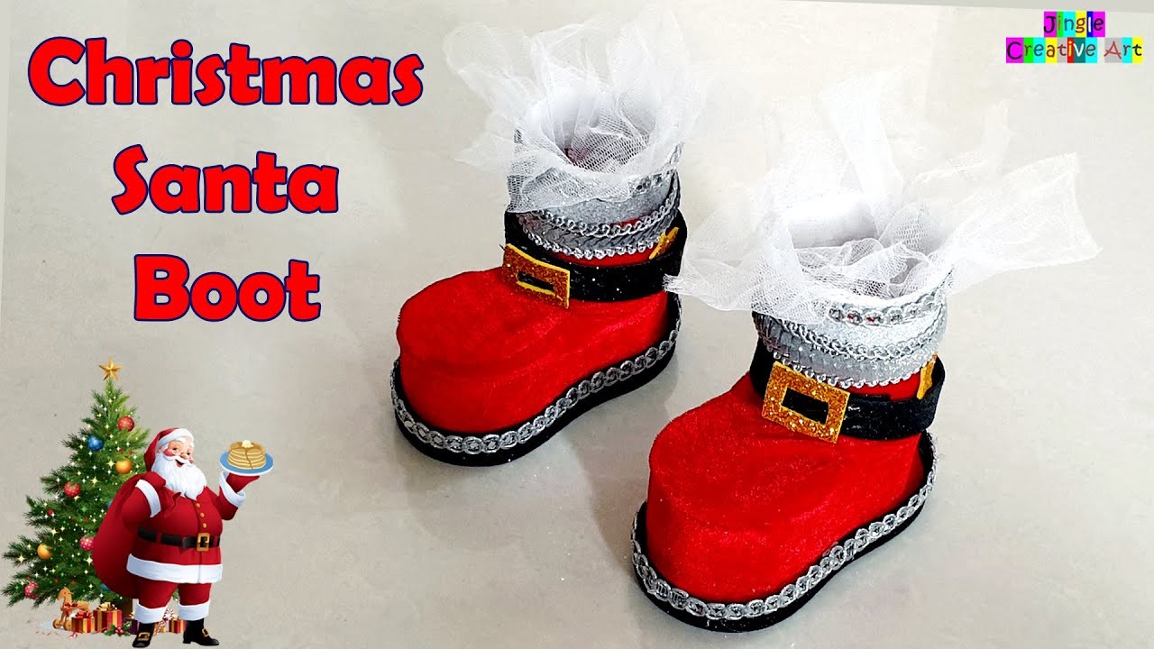 How to make Christmas Santa Boots Out of Plastic Bottle| DIY Christmas decorations.Christmas special