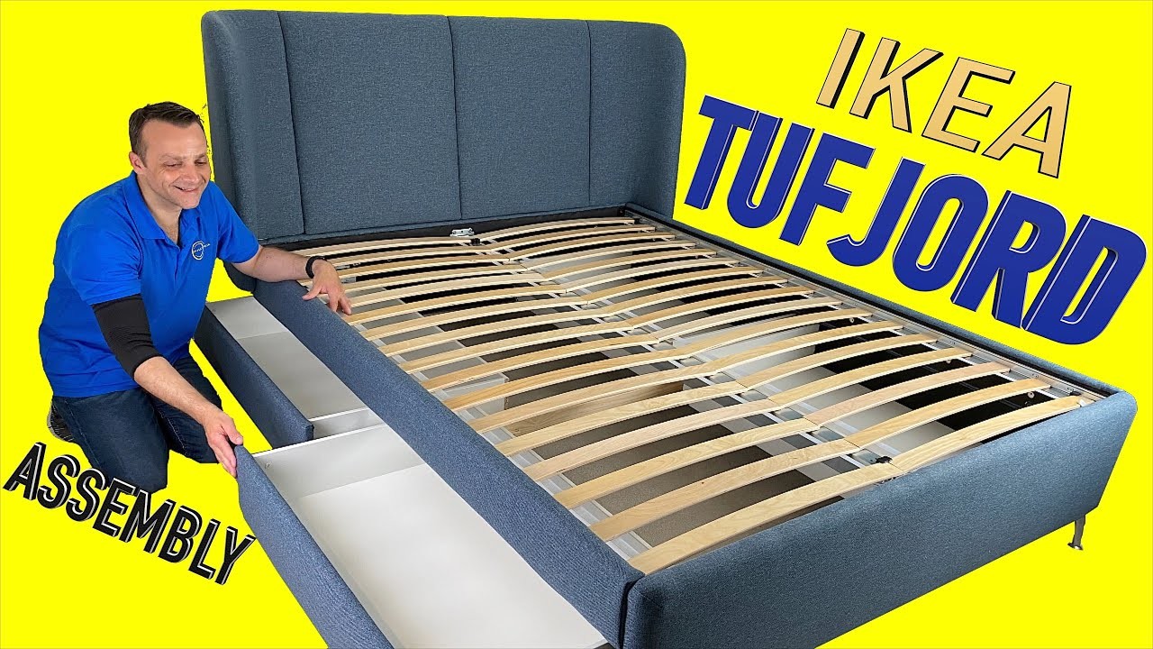 Ikea TUFJORD Upholstered storage bed Assembly instructions