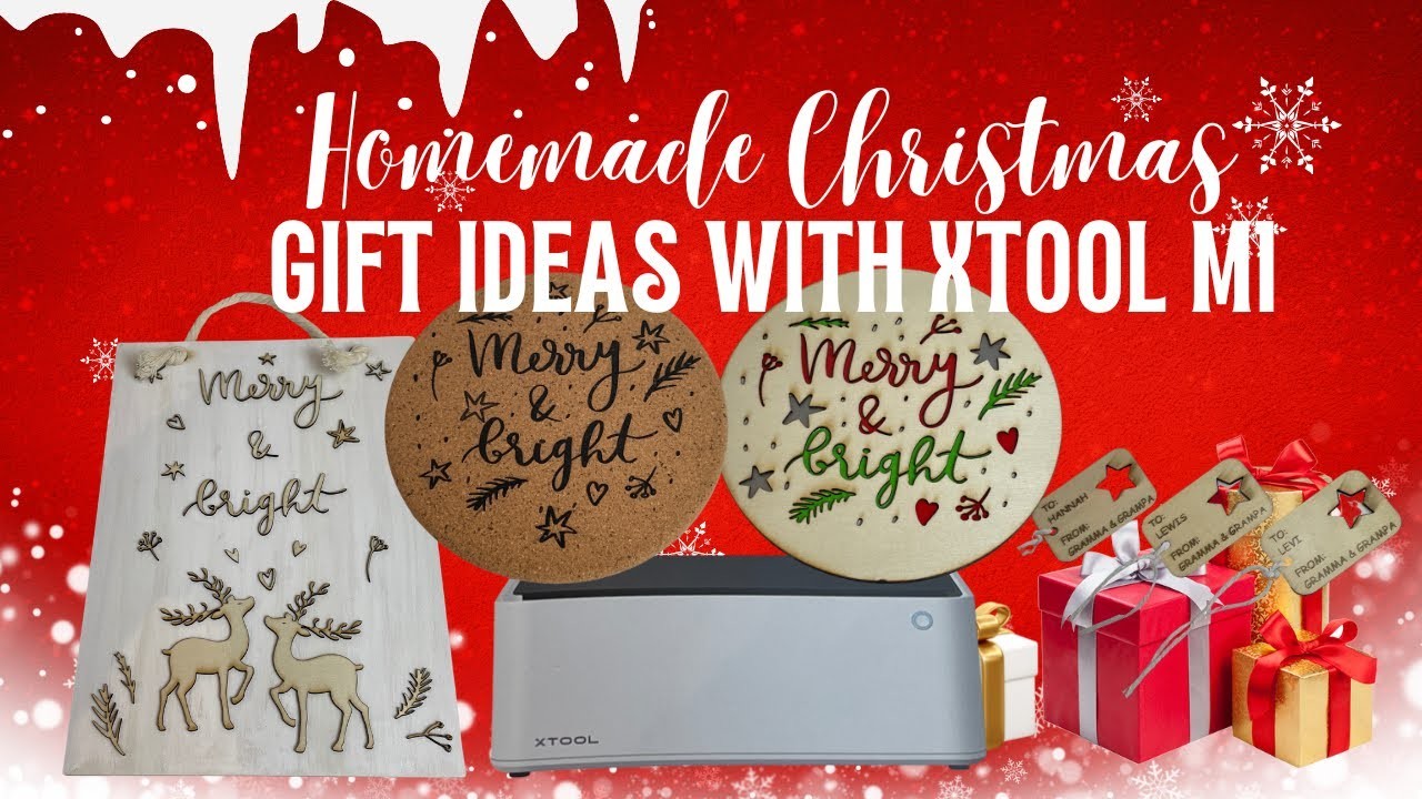 MAKE WOODEN TRIVETS, GIFT TAGS & WALL HANGING WITH XTOOL M1. CHRISTMAS SALE!