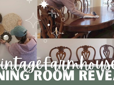 *NEW* DINING ROOM REVEAL! + DIY Vintage Farmhouse Wall Decor