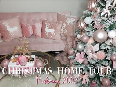 Pink Christmas Home tour 2022 ???????? | Very girly & glam luxury decor apartment ideas #pinkmas