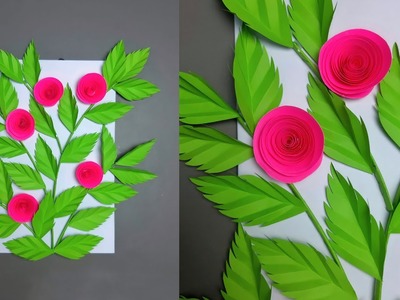 Quick and easy beautiful flower wall hanging craft | wall decor ideas | diy | unique wall mate