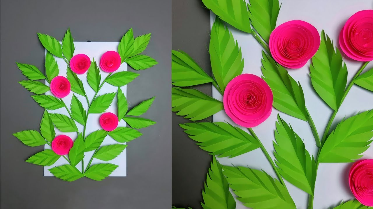 Quick and easy beautiful flower wall hanging craft | wall decor ideas | diy | unique wall mate