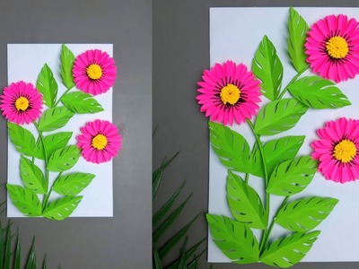 Quick and easy flower wall hanging craft | unique wallmate | diy | home decor ideas