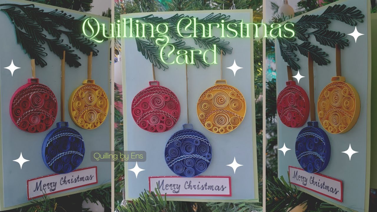 Quilling Christmas Card #quilling #diycrafts #diy #christmas #christmascraft #filigrana #papercraft