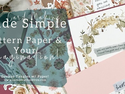 Simplicity Series | Card Making Basics | Paper Rose Pattern Paper 6 x 6 Pack and Die Cuts!