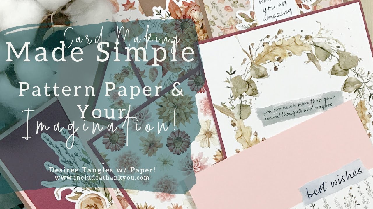 Simplicity Series | Card Making Basics | Paper Rose Pattern Paper 6 x 6 Pack and Die Cuts!