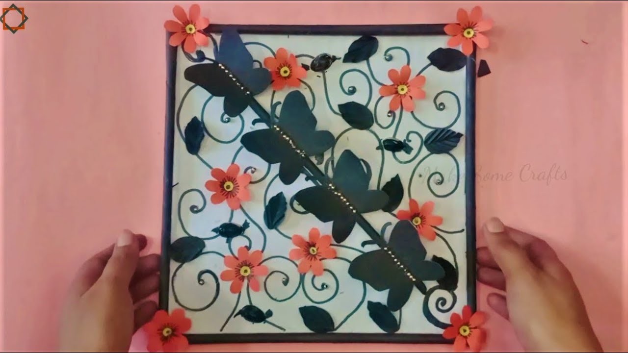 Unique Paper wall mate  | Butterfly Photo Frame Design | Home decor flowers | Make Some Crafts
