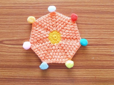 Very Easy Hexagon Crochet Costar???????? || Beginners Friendly ????????