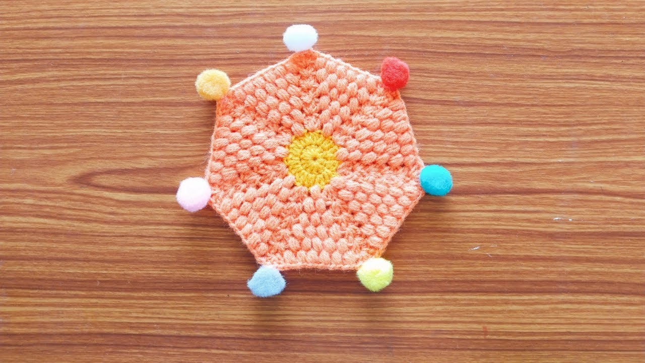 Very Easy Hexagon Crochet Costar???????? || Beginners Friendly ????????
