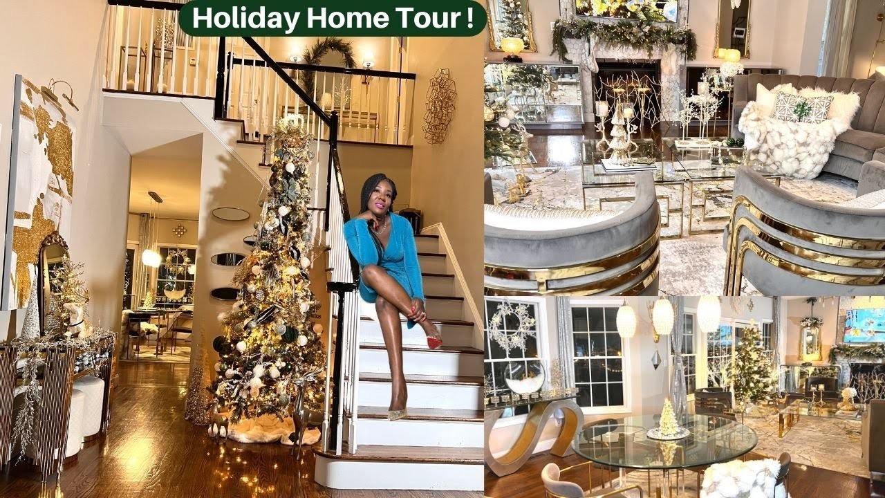 2022 CHRISTMAS HOME TOUR!!  | FULL HOUSE TOUR | GLAM HOME DECORATING IDEAS FOR CHRISTMAS