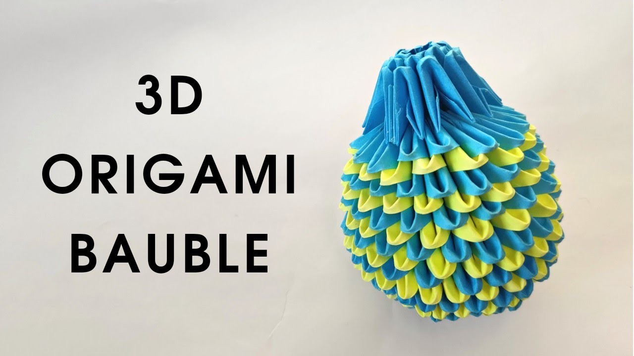 3D Origami Christmas BALL | How to make a paper bauble